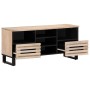 Mueble de TV madera maciza de mango 100x34x46 cm de , Almacenamiento para CD y DVD - Ref: Foro24-377527, Precio: 84,46 €, Des...