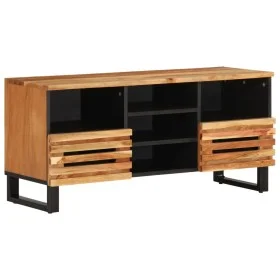 Mueble de TV madera maciza de acacia 100x34x46 cm de , Almacenamiento para CD y DVD - Ref: Foro24-377525, Precio: 84,35 €, De...