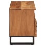 Mueble de TV madera maciza de acacia 100x34x46 cm de , Almacenamiento para CD y DVD - Ref: Foro24-377525, Precio: 85,10 €, De...