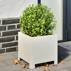 Jardineras 2 unidades acero blanco 30x30x30 cm de , Maceteros y jardineras - Ref: Foro24-851188, Precio: 58,60 €, Descuento: %