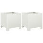 Jardineras 2 unidades acero blanco 30x30x30 cm de , Maceteros y jardineras - Ref: Foro24-851188, Precio: 59,63 €, Descuento: %