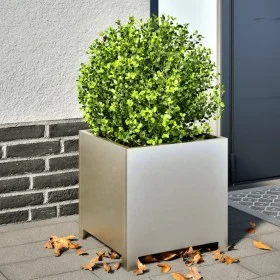 Jardinera de acero inoxidable 40x40x40 cm de , Maceteros y jardineras - Ref: Foro24-851207, Precio: 74,37 €, Descuento: %