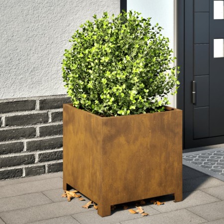 Jardinera de acero oxidado 40x40x40 cm de , Maceteros y jardineras - Ref: Foro24-851211, Precio: 51,45 €, Descuento: %