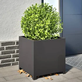Black steel planter 50x50x50 cm by , Pots and planters - Ref: Foro24-851213, Price: 69,38 €, Discount: %