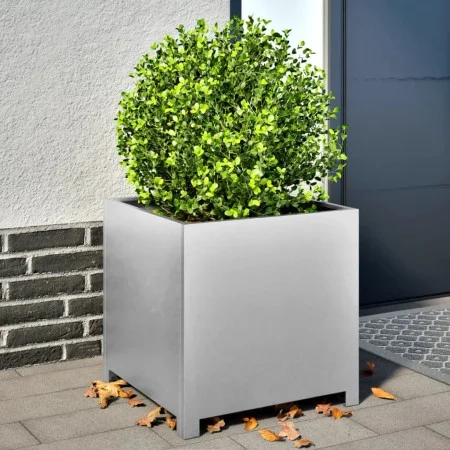 Jardinera de acero galvanizado 50x50x50 cm de , Maceteros y jardineras - Ref: Foro24-851218, Precio: 69,76 €, Descuento: %