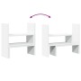 Organizador de escritorio ajustable madera blanco 40x17x41 cm de , Bases y elevadores para ordenadores - Ref: Foro24-854760, ...