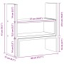 Organizador de escritorio ajustable madera blanco 40x17x41 cm de , Bases y elevadores para ordenadores - Ref: Foro24-854760, ...