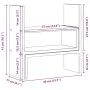 Organizador de escritorio ajustable madera blanco 40x17x41 cm de , Bases y elevadores para ordenadores - Ref: Foro24-854760, ...