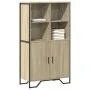 Aparador alto madera ingeniería roble Sonoma 79,5x35,5x137,5 cm de , Aparadores - Ref: Foro24-3295308, Precio: 115,66 €, Desc...