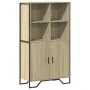 Aparador alto madera ingeniería roble Sonoma 79,5x35,5x137,5 cm de , Aparadores - Ref: Foro24-3295308, Precio: 115,66 €, Desc...