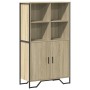 Aparador alto madera ingeniería roble Sonoma 79,5x35,5x137,5 cm de , Aparadores - Ref: Foro24-3295308, Precio: 117,93 €, Desc...