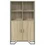 Aparador alto madera ingeniería roble Sonoma 79,5x35,5x137,5 cm de , Aparadores - Ref: Foro24-3295308, Precio: 115,66 €, Desc...