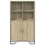 Aparador alto madera ingeniería roble Sonoma 79,5x35,5x137,5 cm de , Aparadores - Ref: Foro24-3295308, Precio: 117,93 €, Desc...