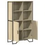 Aparador alto madera ingeniería roble Sonoma 79,5x35,5x137,5 cm de , Aparadores - Ref: Foro24-3295308, Precio: 115,66 €, Desc...