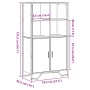Aparador alto madera ingeniería roble Sonoma 79,5x35,5x137,5 cm de , Aparadores - Ref: Foro24-3295308, Precio: 117,93 €, Desc...