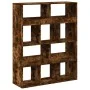 Separador de ambientes madera roble ahumado 100x33x125,5 cm de , Librerías y estanterías - Ref: Foro24-3309523, Precio: 95,01...