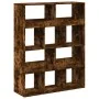 Separador de ambientes madera roble ahumado 100x33x125,5 cm de , Librerías y estanterías - Ref: Foro24-3309523, Precio: 95,01...