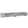 Soporte de monitor cajones madera gris hormigón 100x27x15 cm de , Bases y elevadores para ordenadores - Ref: Foro24-854673, P...