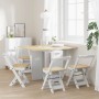 Set comedor plegable mariposa 5 pzas Corona madera pino blanco de , muebles para cocinas y comedores - Ref: Foro24-3295717, P...