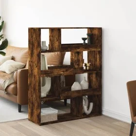 Separador de ambientes madera roble ahumado 100x33x125,5 cm de , Librerías y estanterías - Ref: Foro24-3309487, Precio: 97,16...