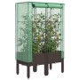 Arriate con cubierta invernadero aspecto ratán 80x40x140 cm de , Maceteros y jardineras - Ref: Foro24-4015805, Precio: 70,22 ...