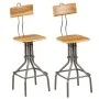 Taburetes de cocina 2 unidades madera maciza de teca reciclada de , Taburetes de cocina - Ref: Foro24-245807, Precio: 141,59 ...