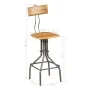 Taburetes de cocina 2 unidades madera maciza de teca reciclada de , Taburetes de cocina - Ref: Foro24-245807, Precio: 141,59 ...