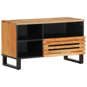 Mueble de TV madera maciza de acacia 80x34x46 cm de , Almacenamiento para CD y DVD - Ref: Foro24-377520, Precio: 64,98 €, Des...