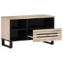 Mueble de TV madera maciza de mango 80x34x46 cm de , Almacenamiento para CD y DVD - Ref: Foro24-377522, Precio: 65,30 €, Desc...