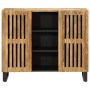 Aparador de madera maciza de mango rugosa 90x34x75 cm de , Taquillas y armarios de almacenamiento - Ref: Foro24-377574, Preci...