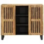 Aparador de madera maciza de mango rugosa 90x34x75 cm de , Taquillas y armarios de almacenamiento - Ref: Foro24-377574, Preci...