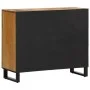 Aparador de madera maciza de mango rugosa 90x34x75 cm de , Taquillas y armarios de almacenamiento - Ref: Foro24-377574, Preci...