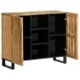Aparador de madera maciza de mango rugosa 90x34x75 cm de , Taquillas y armarios de almacenamiento - Ref: Foro24-377574, Preci...