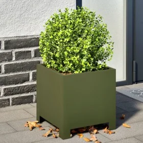 Jardineras 2 unidades acero verde oliva 30x30x30 cm de , Maceteros y jardineras - Ref: Foro24-851192, Precio: 58,60 €, Descue...