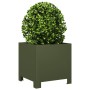 Jardineras 2 unidades acero verde oliva 30x30x30 cm de , Maceteros y jardineras - Ref: Foro24-851192, Precio: 59,63 €, Descue...