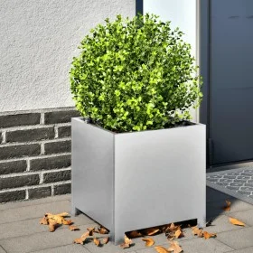 Jardinera de acero galvanizado 40x40x40 cm de , Maceteros y jardineras - Ref: Foro24-851209, Precio: 49,84 €, Descuento: %
