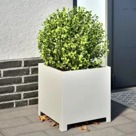 Jardineras 2 unidades acero blanco 40x40x40 cm de , Maceteros y jardineras - Ref: Foro24-851202, Precio: 82,26 €, Descuento: %