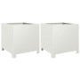 Jardineras 2 unidades acero blanco 40x40x40 cm de , Maceteros y jardineras - Ref: Foro24-851202, Precio: 83,62 €, Descuento: %