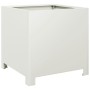 Jardineras 2 unidades acero blanco 40x40x40 cm de , Maceteros y jardineras - Ref: Foro24-851202, Precio: 83,62 €, Descuento: %