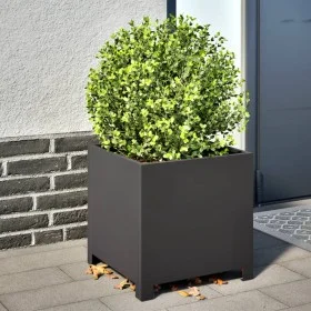 Jardineras 2 unidades acero negro 40x40x40 cm de , Maceteros y jardineras - Ref: Foro24-851200, Precio: 78,69 €, Descuento: %