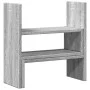 Organizador escritorio ajustable madera gris Sonoma 40x17x41 cm de , Bases y elevadores para ordenadores - Ref: Foro24-854765...