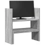 Organizador escritorio ajustable madera gris Sonoma 40x17x41 cm de , Bases y elevadores para ordenadores - Ref: Foro24-854765...
