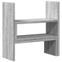 Organizador escritorio ajustable madera gris Sonoma 40x17x41 cm de , Bases y elevadores para ordenadores - Ref: Foro24-854765...