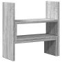 Organizador escritorio ajustable madera gris Sonoma 40x17x41 cm de , Bases y elevadores para ordenadores - Ref: Foro24-854765...