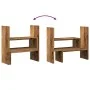 Organizador escritorio ajustable madera envejecida 40x17x41 cm de , Bases y elevadores para ordenadores - Ref: Foro24-854767,...