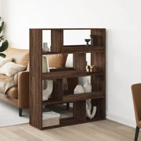 Separador de ambientes madera marrón roble 100x33x125,5 cm de , Librerías y estanterías - Ref: Foro24-3309489, Precio: 99,92 ...