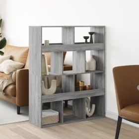Separador de ambientes madera gris Sonoma 100x33x125,5 cm de , Librerías y estanterías - Ref: Foro24-3309524, Precio: 100,79 ...