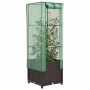 Arriate con cubierta invernadero aspecto ratán 40x40x139 cm de , Maceteros y jardineras - Ref: Foro24-4015799, Precio: 54,37 ...