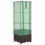 Arriate con cubierta invernadero aspecto ratán 40x40x139 cm de , Maceteros y jardineras - Ref: Foro24-4015799, Precio: 54,30 ...