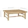 Gartenmöbel-Set 2-teilig aus Bambus und dunkelgrauen Kissen von vidaXL, Modulare Sofas für den Außenbereich - Ref: Foro24-313...